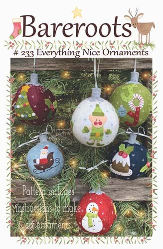 Bareroots - Everything Nice Ornaments - patterns for 6 approx.4 x 4