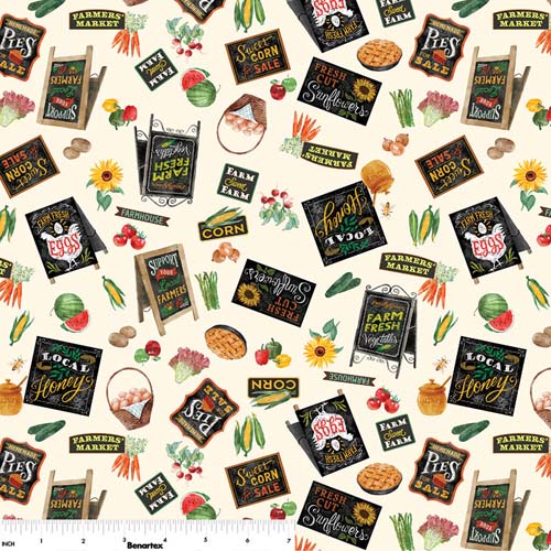 2025 KSNE - Farmland -Farm Fresh Signs - Cream - signs on cream