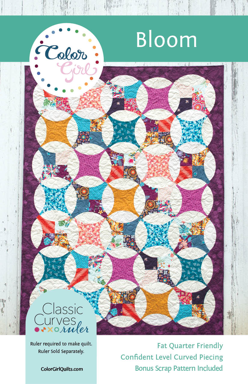 Bloom Quilt by Color Girl Quilts - Curved Piecing - 51x68