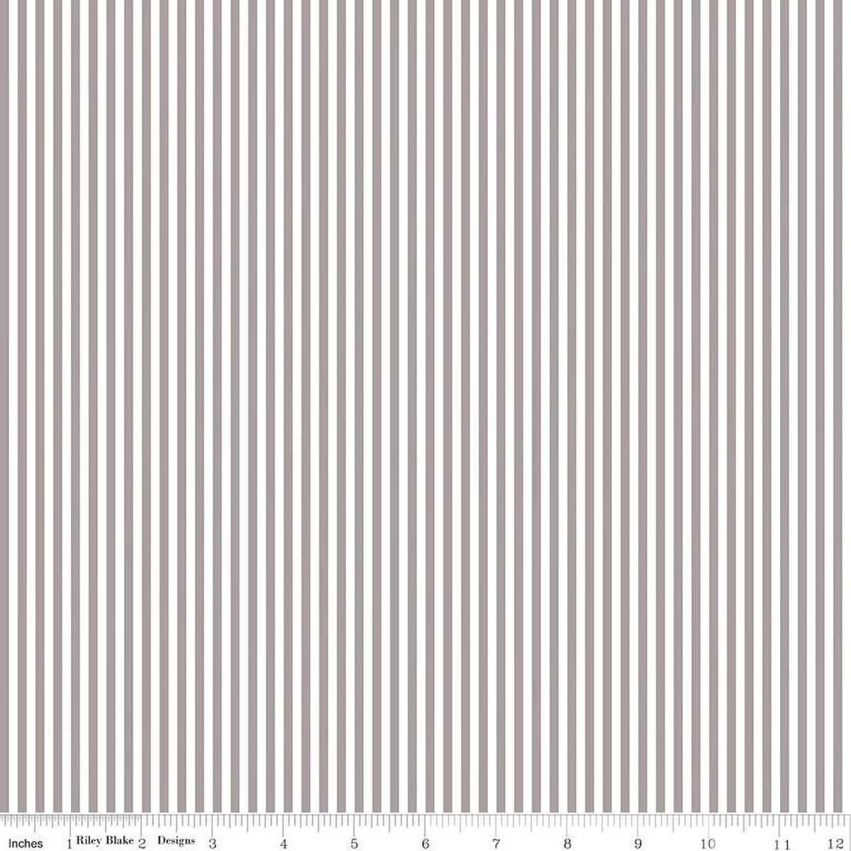 Stripe - 1/8 Inch - Gray & White - gray and white stripes