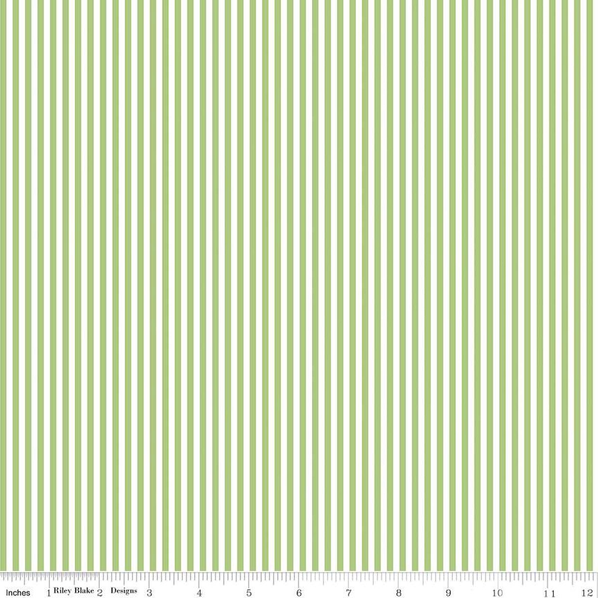 Stripe - 1/8 Inch - Green & White - yellow green and white stripes