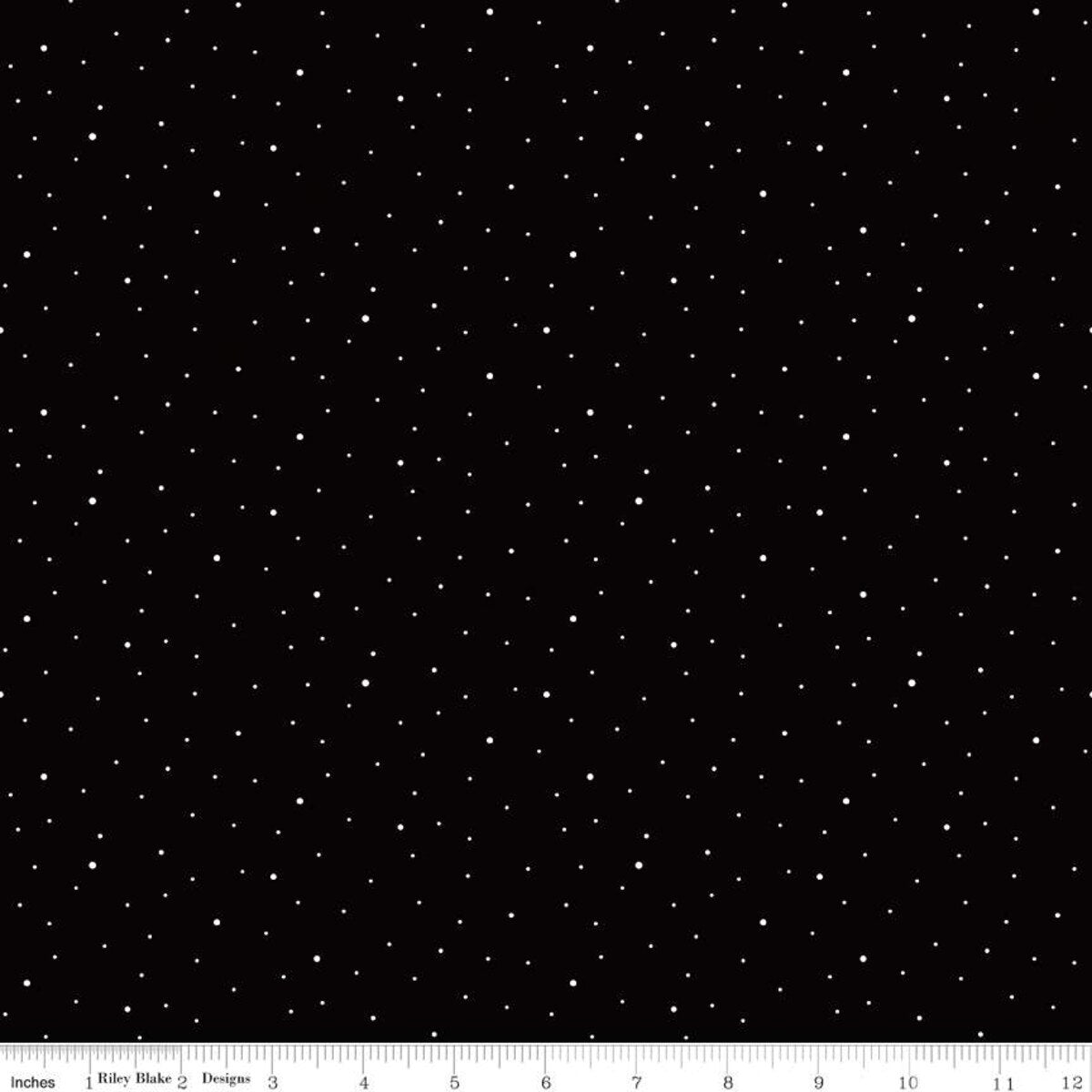 Dapple Dot - Black - scattered black dots on cream