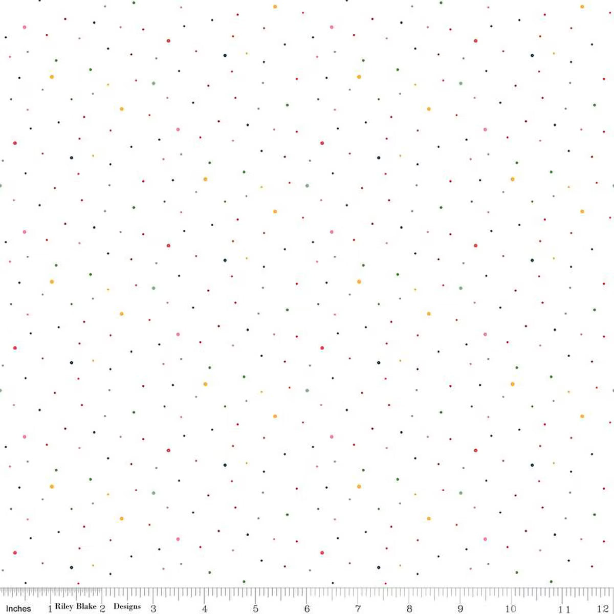 Dapple Dot - Rainbow -- confetti colored dots on white
