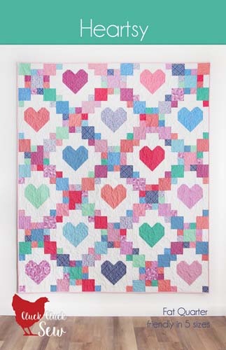 Heartsy - multi sized quilt - fat quarter friendly by Cluck Cluck Sew- CCS205