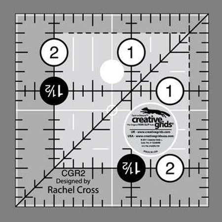 Creative Grids non-slip ruler - 2.5 " x 2.5" - CGR2