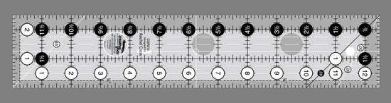 Creative Grids non-slip ruler-2.5" x 12.5"- CGR212