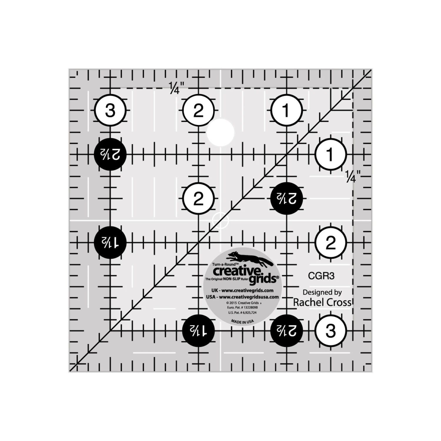 Creative Grids 3.5" Square Ruler - CGR3
