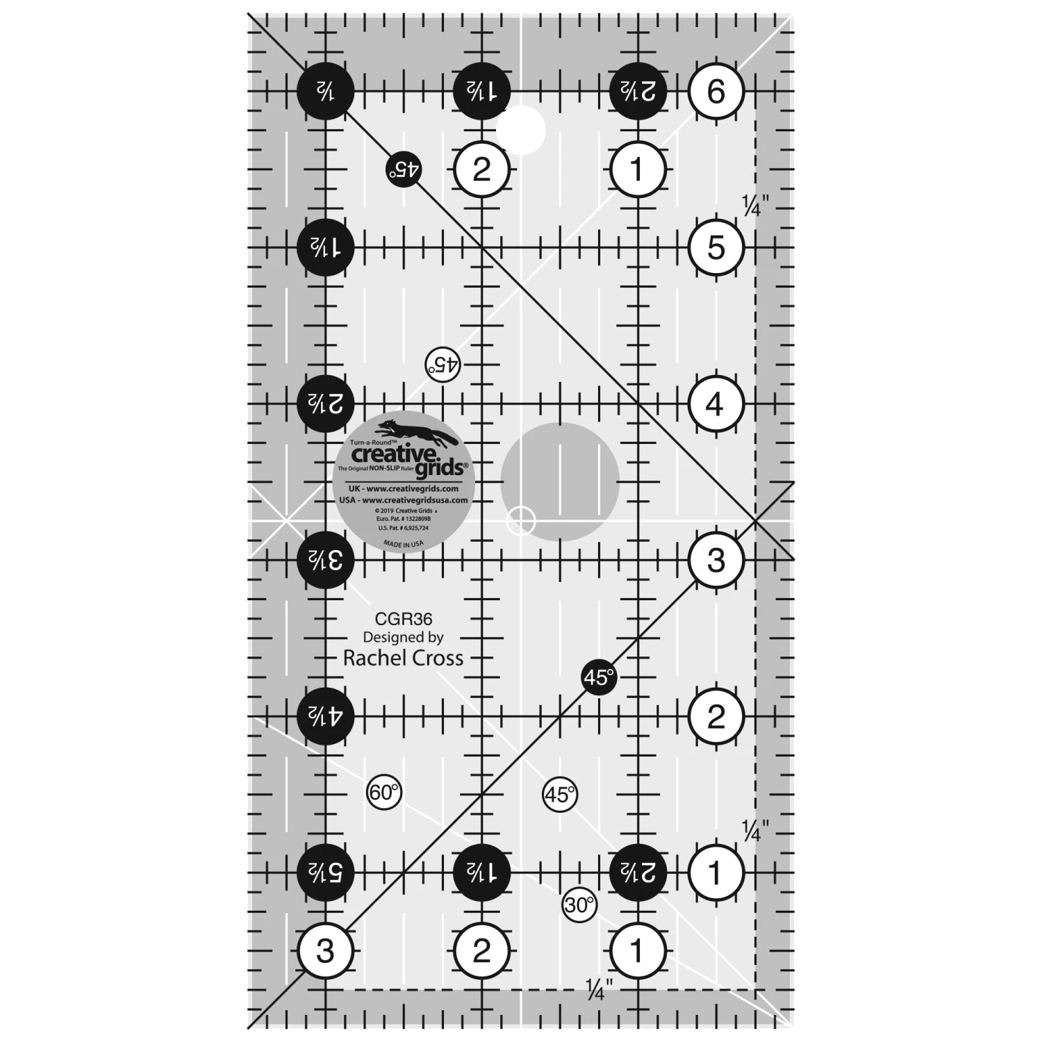 Creative Grids 3.5" x 6.5" Ruler - CGR36