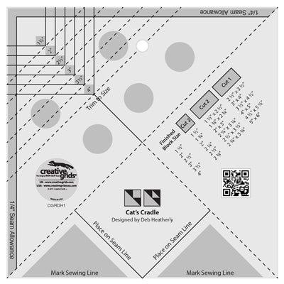 Creative Grids-Non-Slip Ruler-Cat's Cradle Tool-CGRDH1, cats cradle