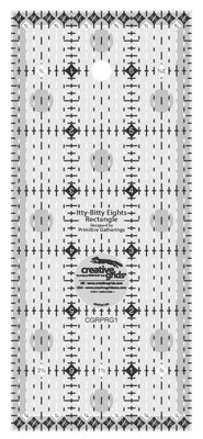 Creative Grids - Non-Slip Ruler-Itty-Bitty Eights-3 x 7 inches-CGRPRG1
