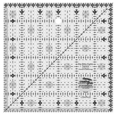Creative Grids - Non Slip Ruler - Itty-Bitty Eights - 6 x 6 Inches #CGRPRG2