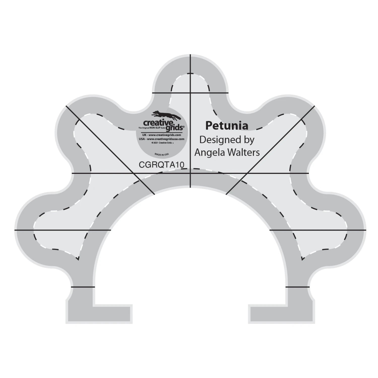 Creative Grids Machine Quilting Tool - Petunia by Angela Walters