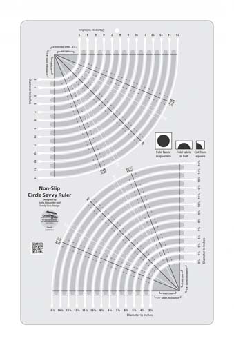 Circle Savvy RulerCreative Grids Non-Slip -  CGRSAV1