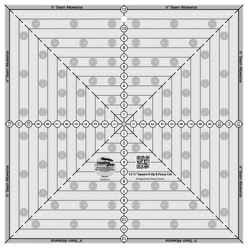 Creative Grids non-slip 12.5" Square It Up or Fussy Cut - CGRSQ12