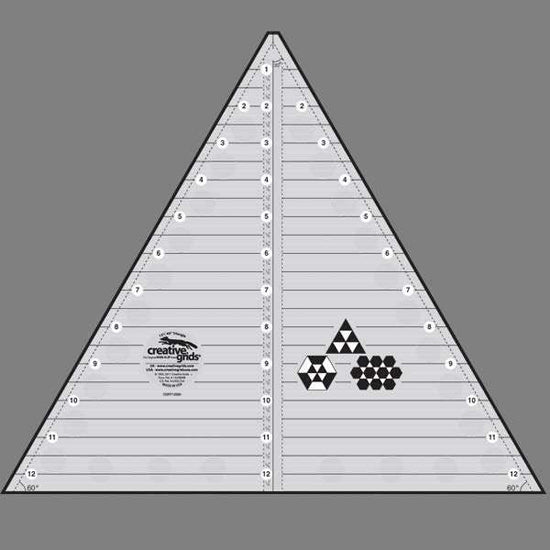 60 degree 12.5" triangle rulerCreative Grids non-slip ruler, CGRT12560