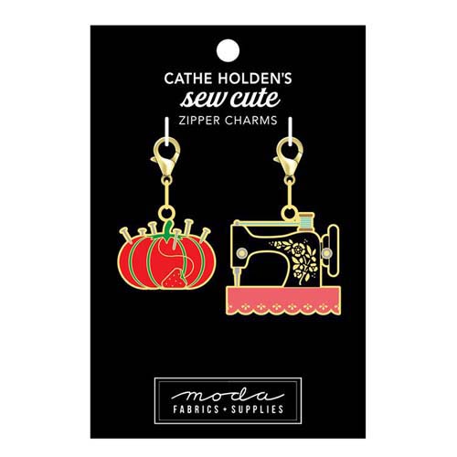 Cathe Holden's sew cute zipper charms - pincushion & sewing machine CH103