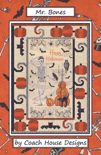 Mr. Bones - wall/lap quilt 38 x 58  - Coach House Designs - CHD-2151