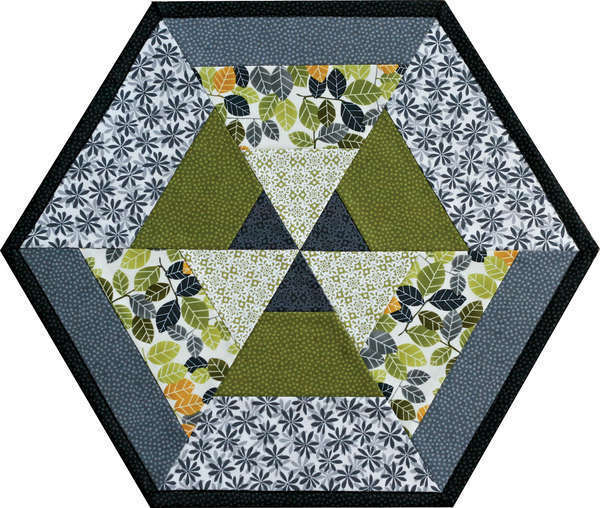 Cut Loose Press - Set of 6 Hexie Placemats - using creative grids 60 degree