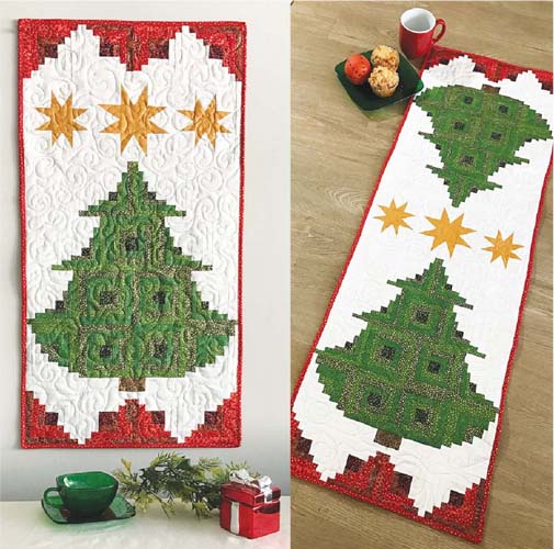 Cut Loose Press - Pine Tree Banner 16x31 or Table Runner 16x48