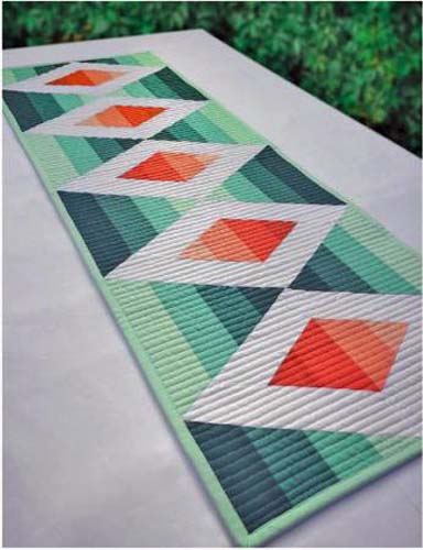 Cut Loose Press - Aztec Diamond Table Runner-Uses Creative Grids 60 Degre
