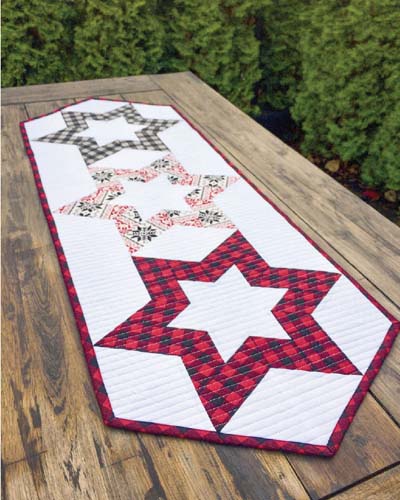 Cut Loose Press - Hollow Star Table Runner - Uses CG 60 diamond ruler