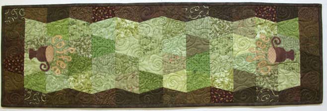 Cut Loose Press - Coffee Time One patch Runner using One Patch tumbler template