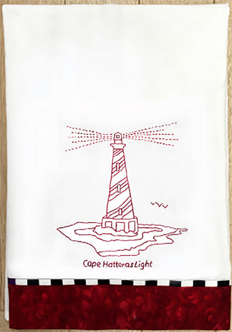 Cut Loose Press - Cape Hatteras light -  Embroidery by Debra Gabel