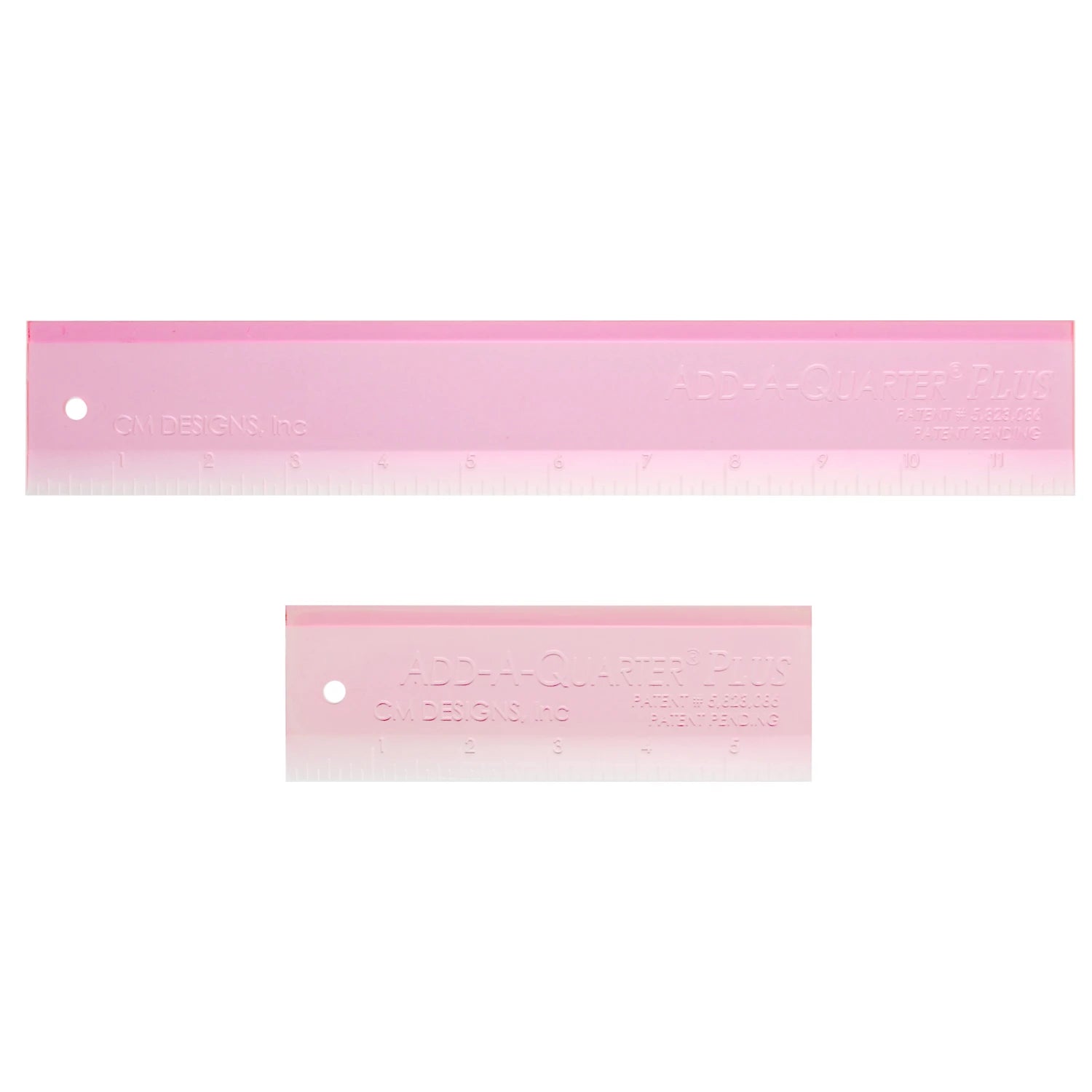 CM Designs add-a-quarter plus 12" ruler and 6" ruler
