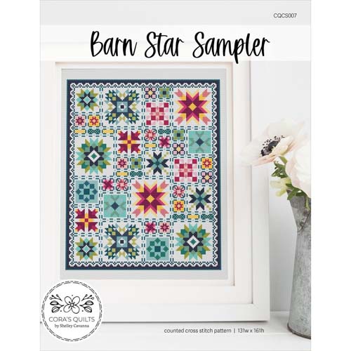 Barn Star Sampler - CROSS STITCH pattern -  by Cora's Quilts