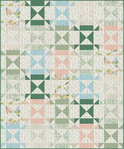 Faceted Botanica Throw - 58 x70 incl. Pattern, Top & Binding