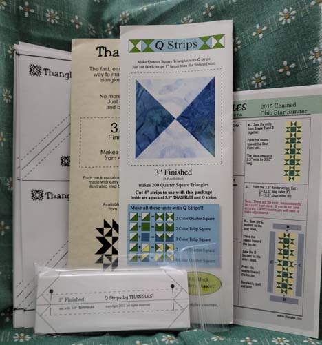 Chained Ohio Star Runner Kit -Includes pattern & 3in. finished thangles