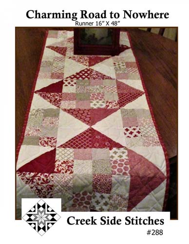 Charming Road to Nowhere 16 x 48 runner by Creek Side Stitches #288