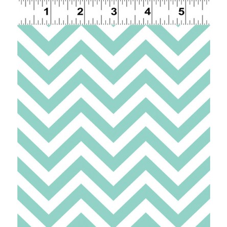 Brother Sister - Aqua & White Chevron by Ellen Crimi-Trent