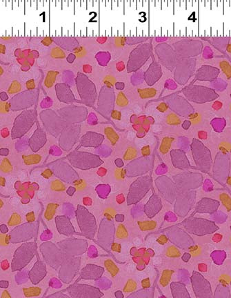 Painted Patchwork - Kaleidoscope - Light Eggplant - purple foliage on bright pin