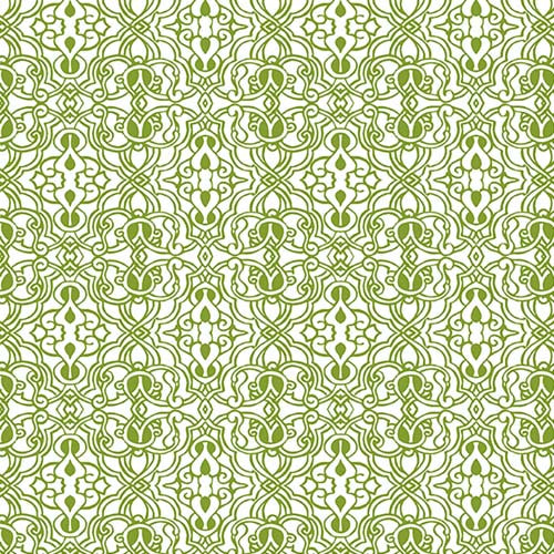 Ode to June - Trellis - Dark Olive - green trellis design on white