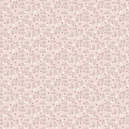 Hunny Bunny - Packed Bunnies - Pale Pink - cute bunnies on pale pink