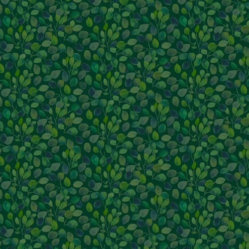 Blue Meadow - Leaves - Dark Green - green leaves on dark green