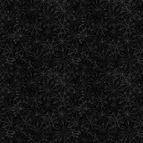 Faboolous - Spiderweb - Black - white spider webs on black
