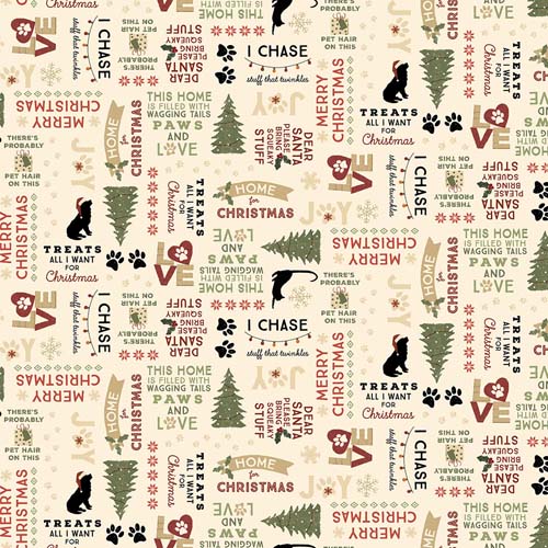 Christmas Tails - Words - Light Cream