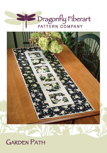 Garden Path - Table Runner - 19.5 x 57 - Dragonfly Fiberart - DFTR-11