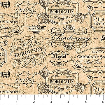 You had me at wine - Label toile - beige/black