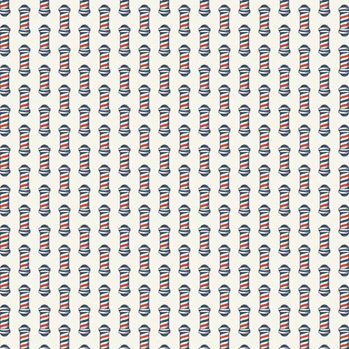 Licensed to Carry - Barber Poles - Vanilla - rows of barber poles on cream