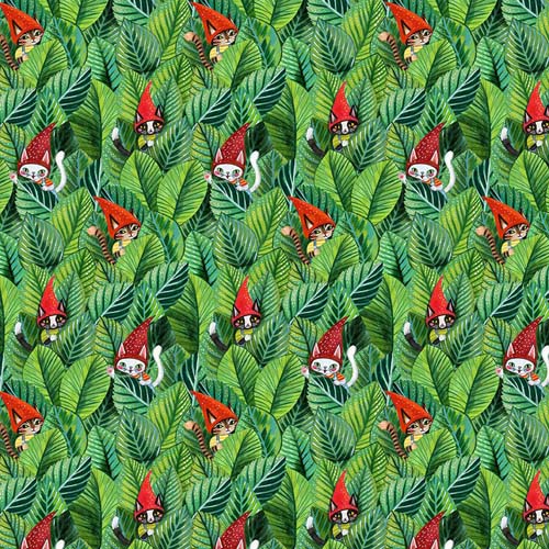Somebunny to Love - My gnomies - Multi - Cats with gnome hats hiding in leaves