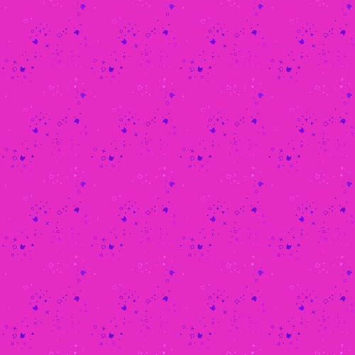 Kitty Litter Blender - PinkiePie - bright pink - tiny purple cat heads, circles