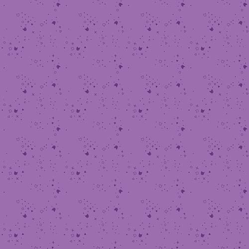 Kitty Litter Blender - Thistle - light purple with tiny purple cat heads,circles