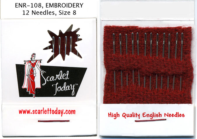 Matchbook Needle - Embroidery - Size 8-Longer Eye-High Quality English Needl