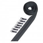 Zipper Tape -Charcoal- 3 Yards of Charco Zipper Tape With 8 Slides-From Pam Damo