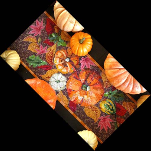 Autumn Harvest - Table Runner- 12.5x43 by Collage Quilter