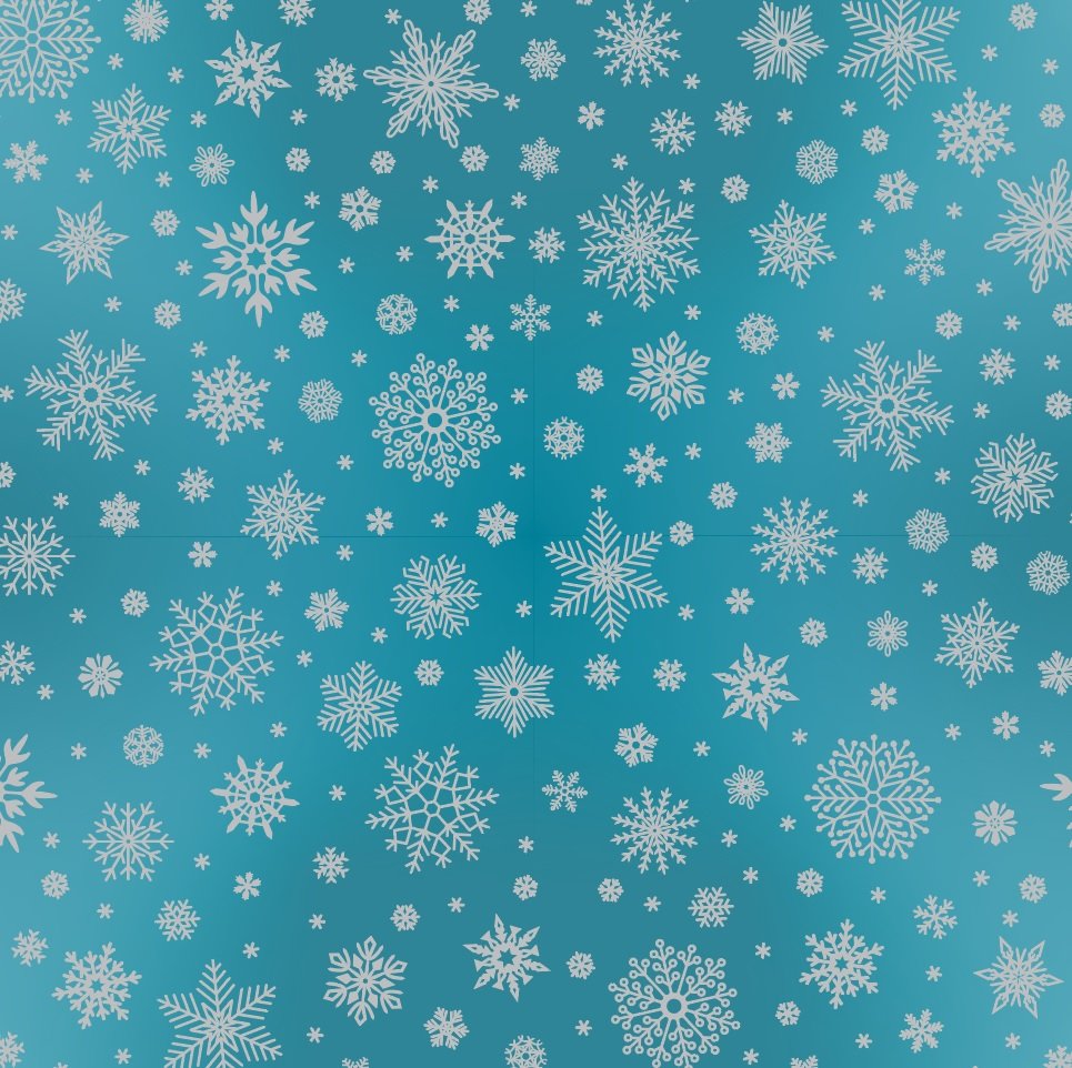 Vintage Christmas Snowflakes on Blue - Shop Hop 2022