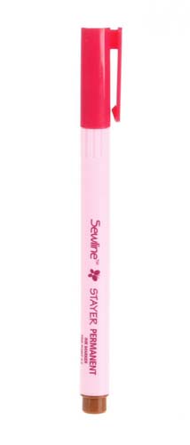 Sewline - Stayer - Permanent Marker-0.5 Fine Point Brown-Mark on Stencils P